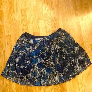 Cute double layer pattern miniskirt